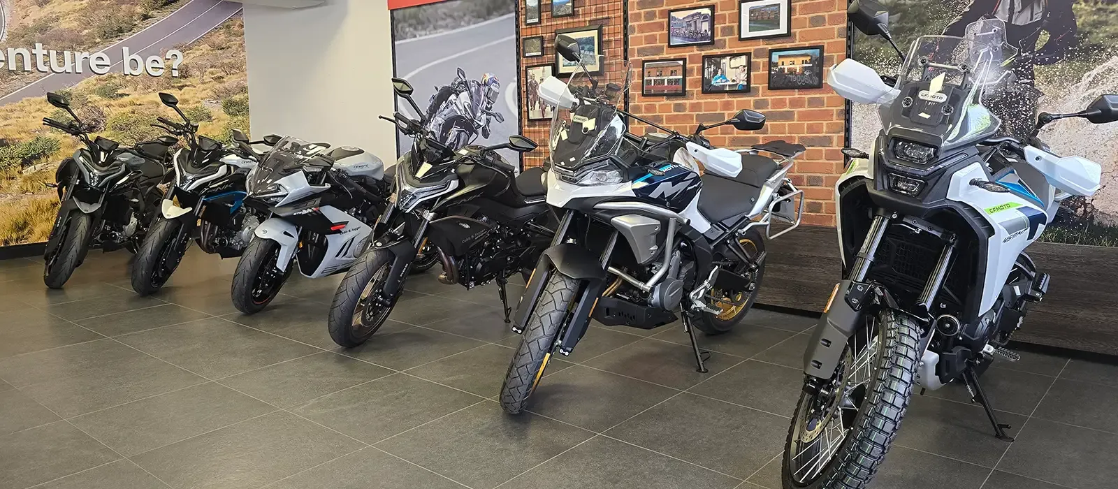 The Cobb and Jagger CFMOTO showroom in Shipley, West Yorkshire.